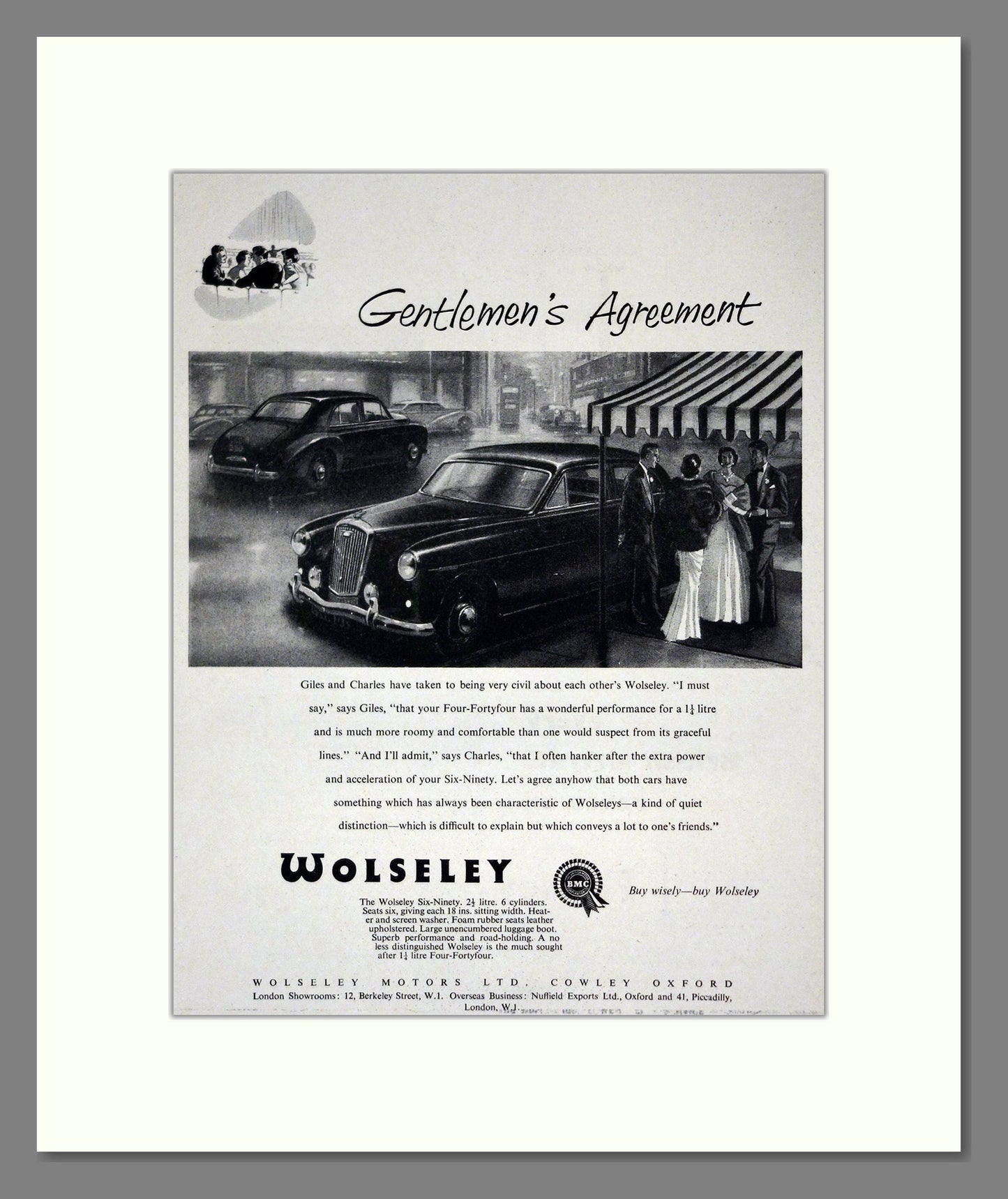 Wolseley - Six-Ninety. Vintage Advert 1955 (ref AD61674)