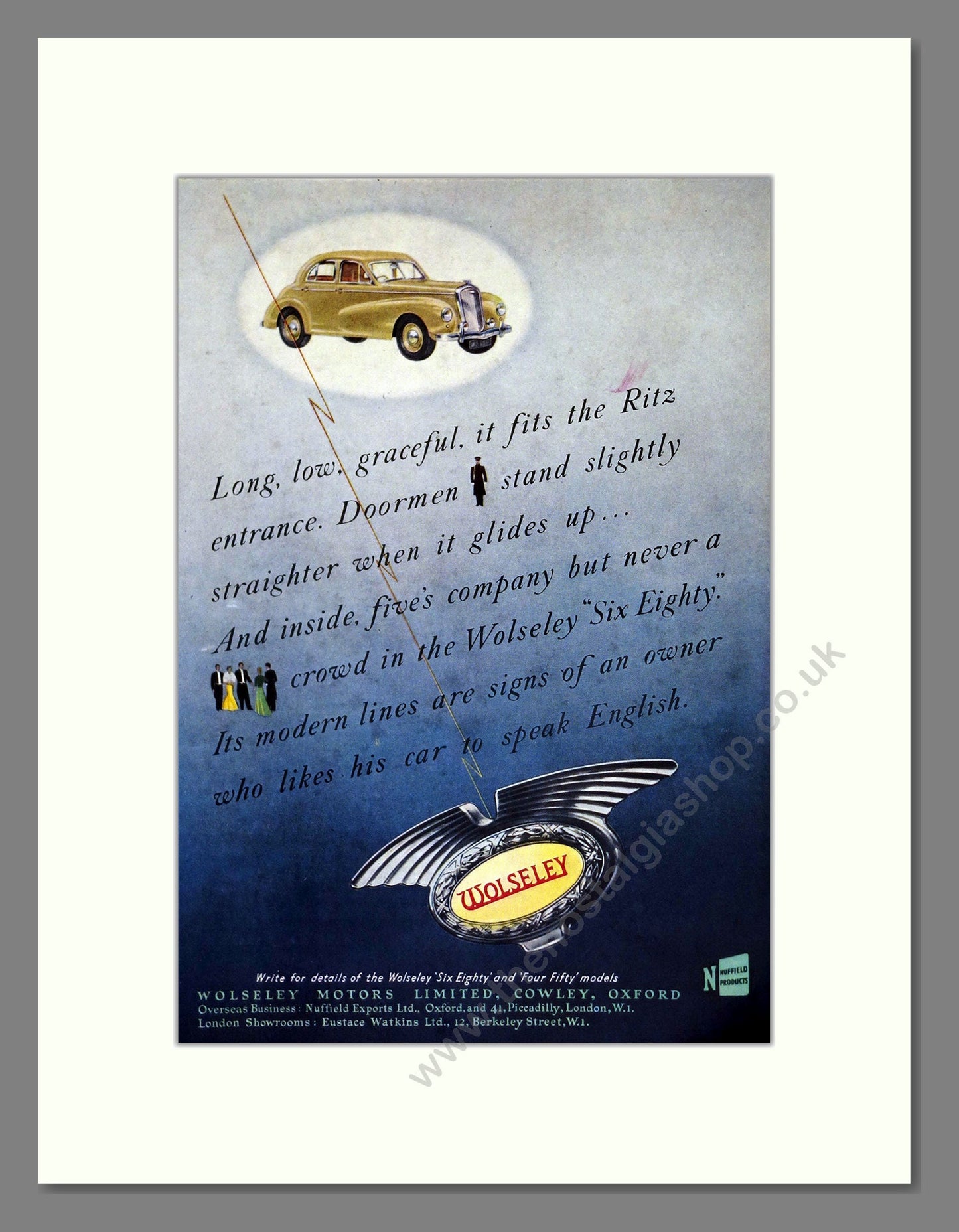 Wolseley - Six-Eighty. Vintage Advert 1951 (ref AD61683)