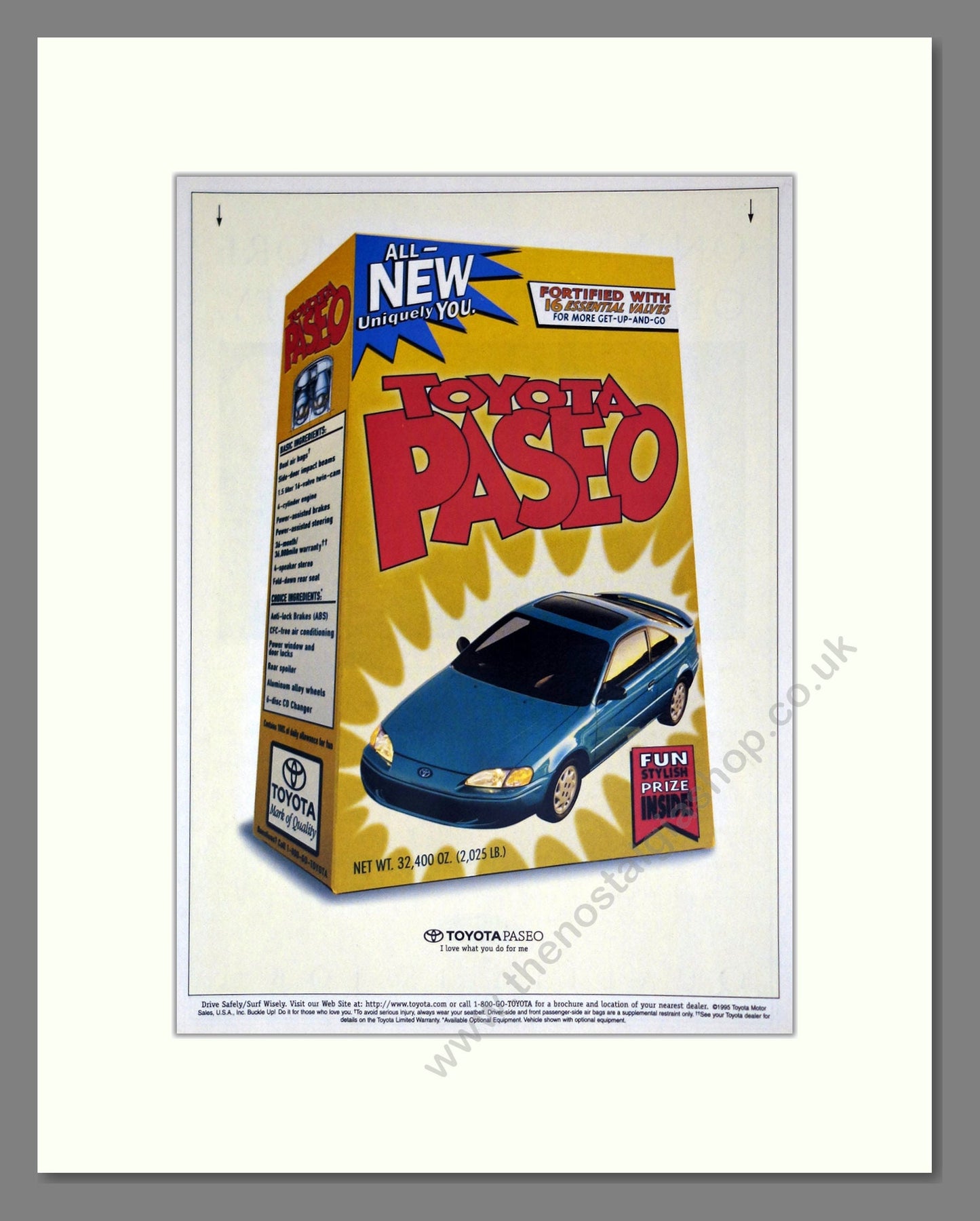 Toyota - Paseo. Vintage Advert 1996 (ref AD61688)