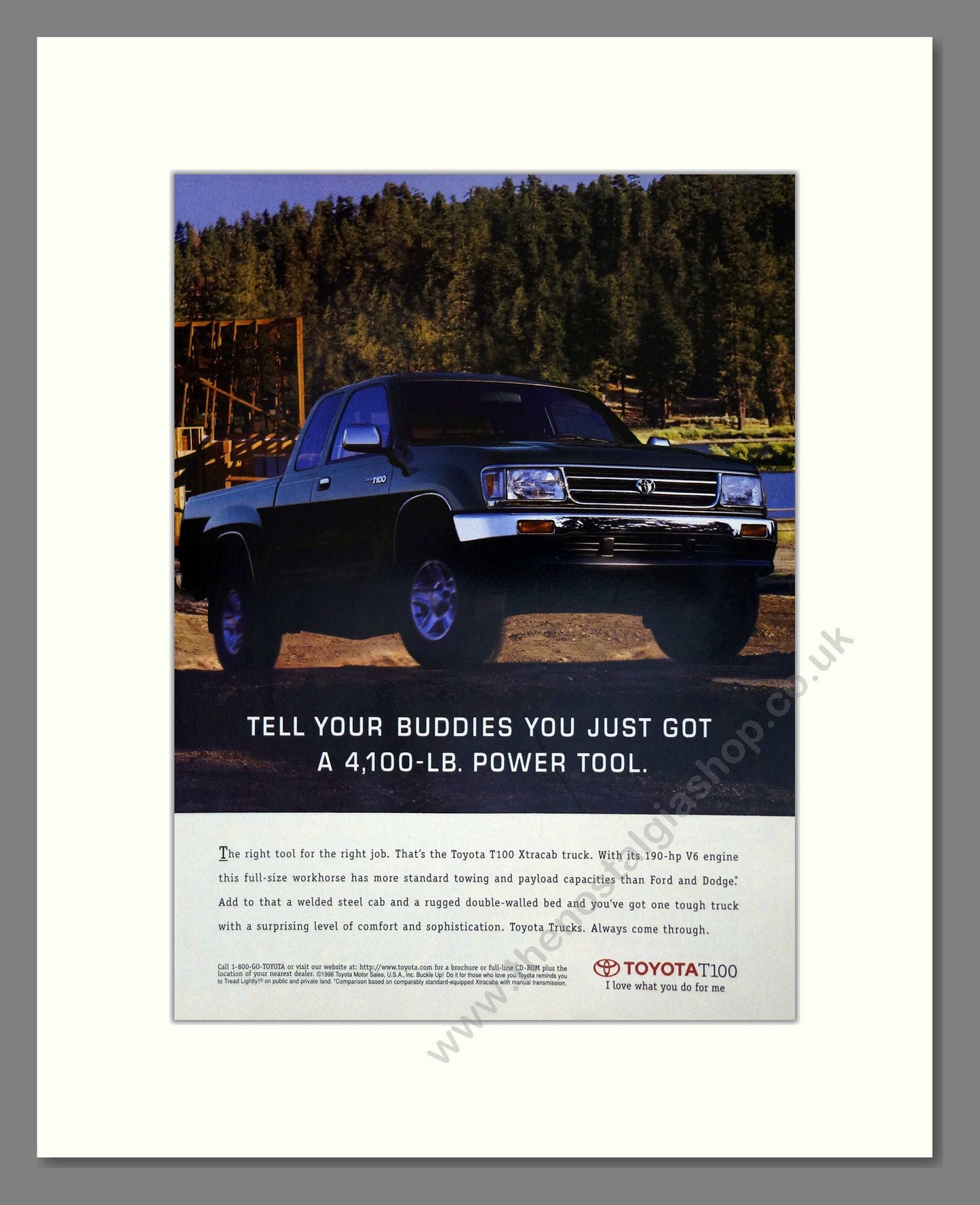 Toyota - T100. Vintage Advert 1996 (ref AD61689)