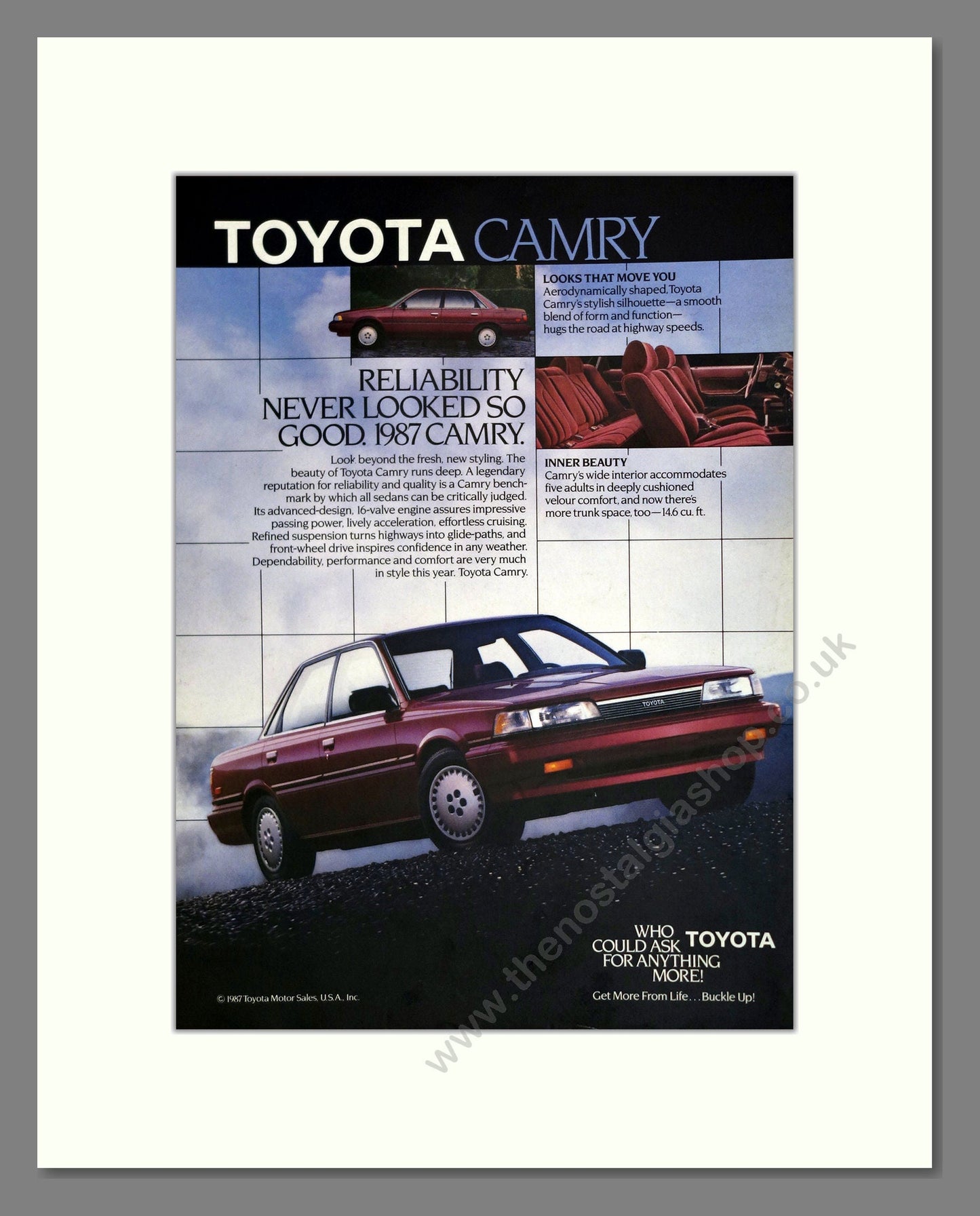 Toyota - Camry. Vintage Advert 1987 (ref AD61751)