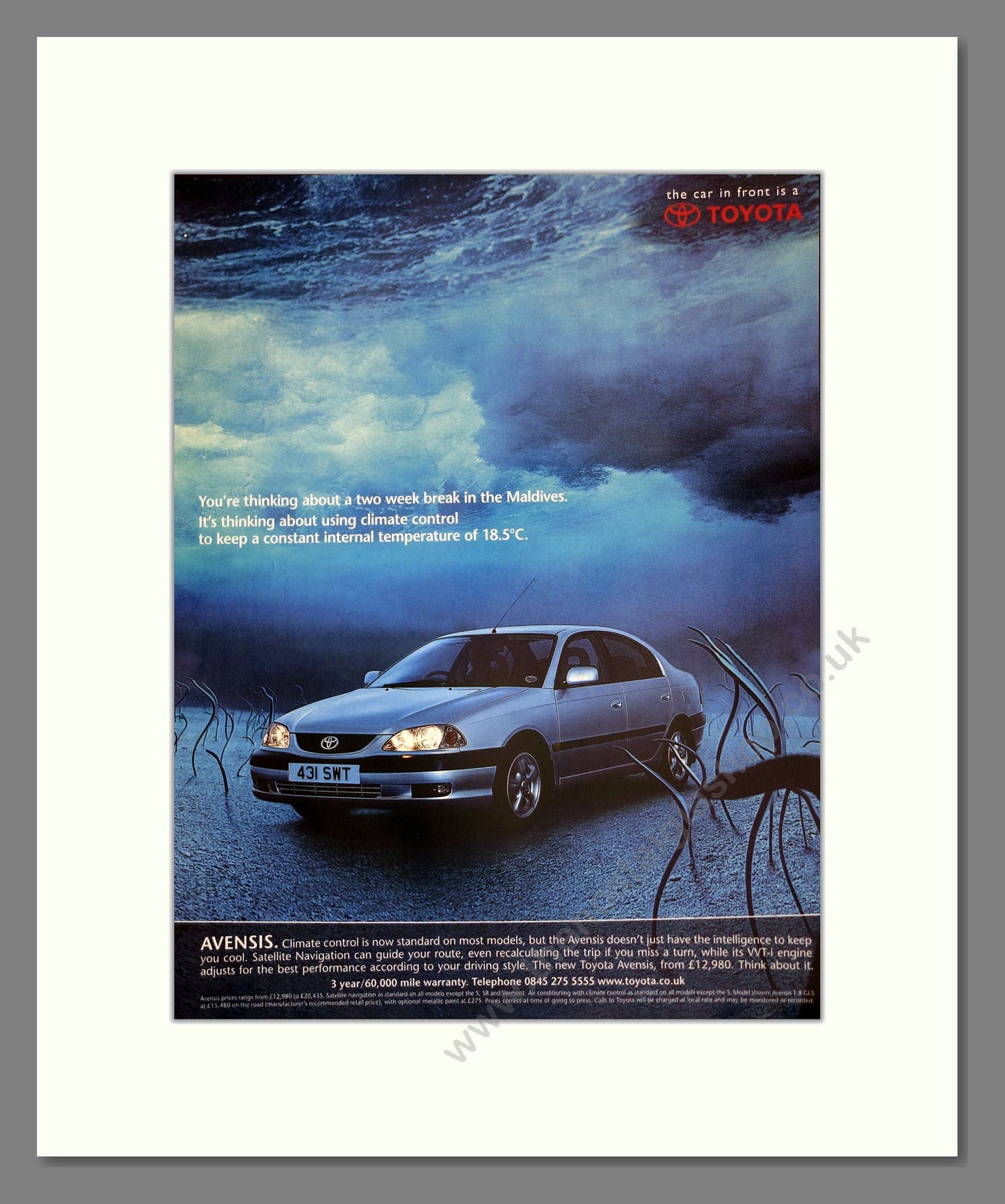Toyota - Avensis. Vintage Advert 1998 (ref AD61762)