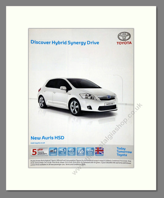 Toyota - Auris. Vintage Advert 2010 (ref AD61767)