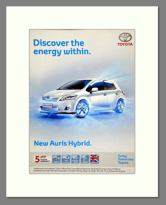 Toyota - Auris. Vintage Advert 2010 (ref AD61768)