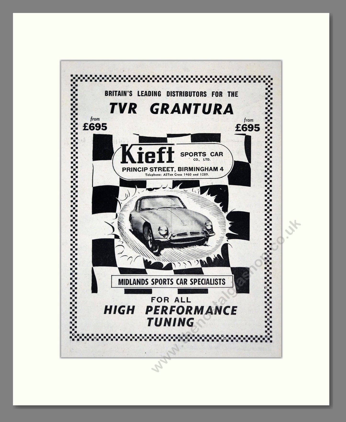 TVR - Grantura. Vintage Advert 1960 (ref AD61824)