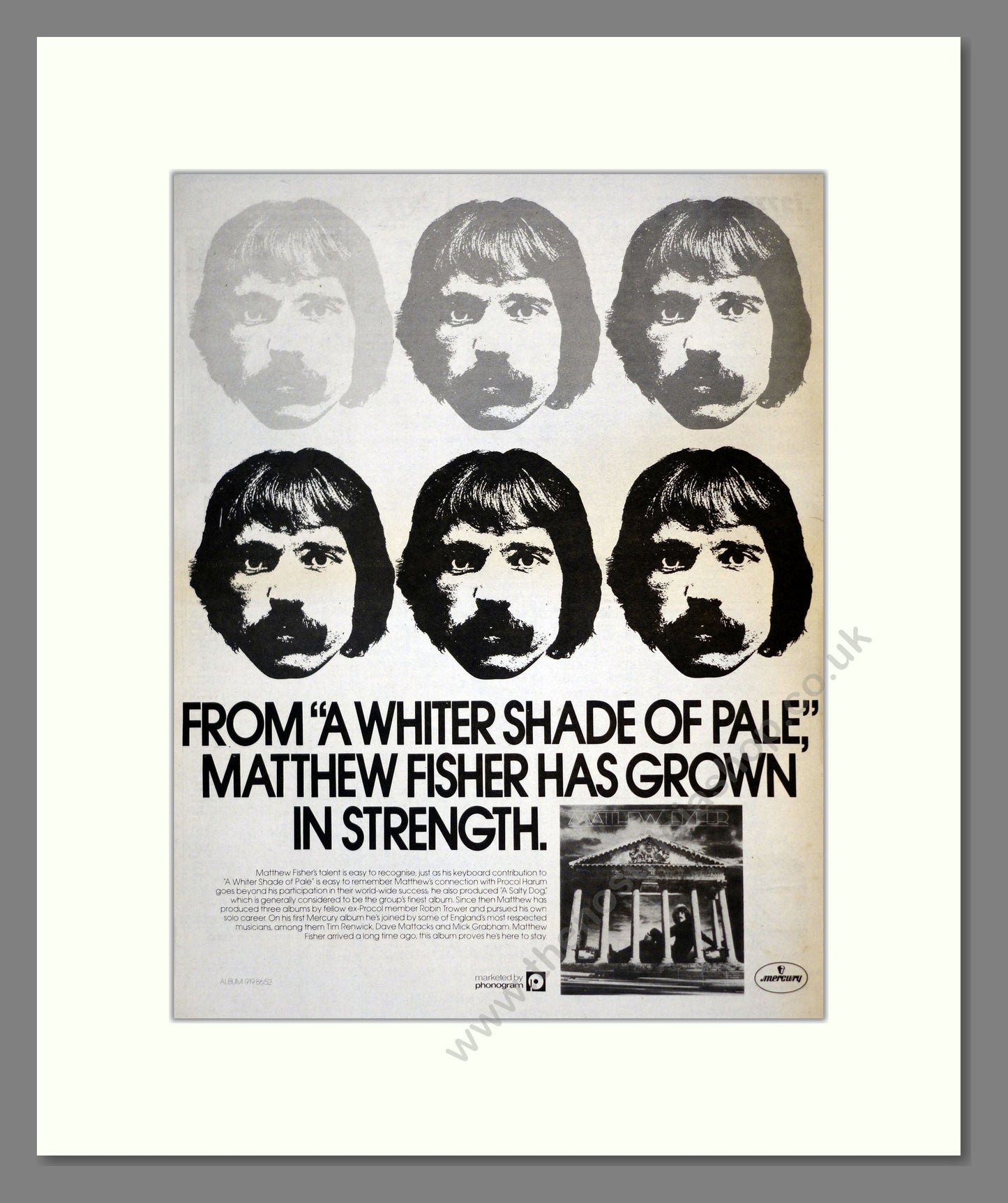 Matthew Fisher - Self Titled. Vintage Advert 1980 (ref AD17704)