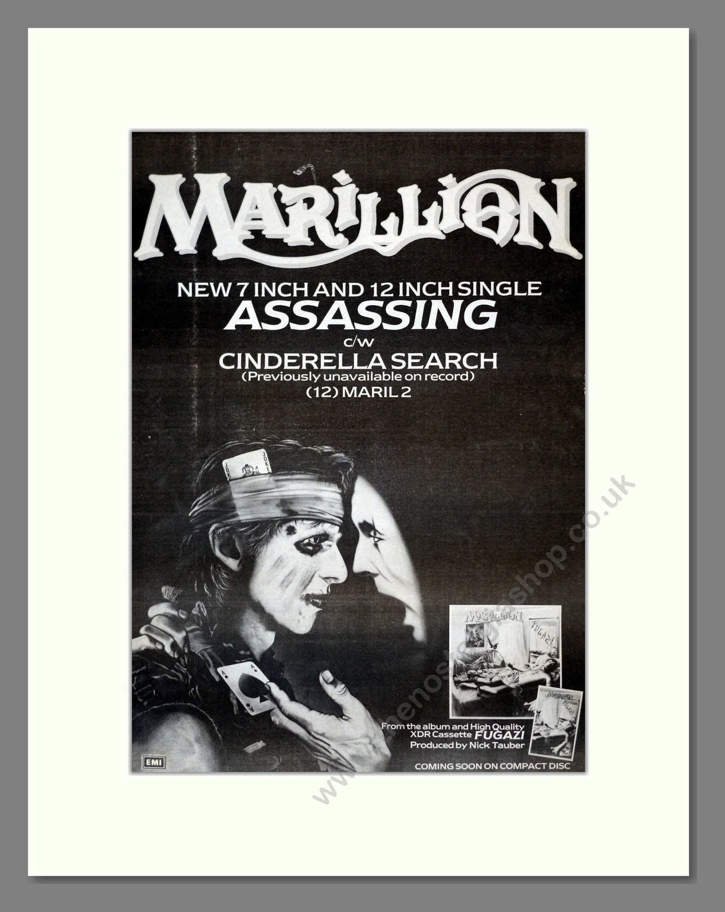 Marillion - Assassing. Vintage Advert 1984 (ref AD17729)