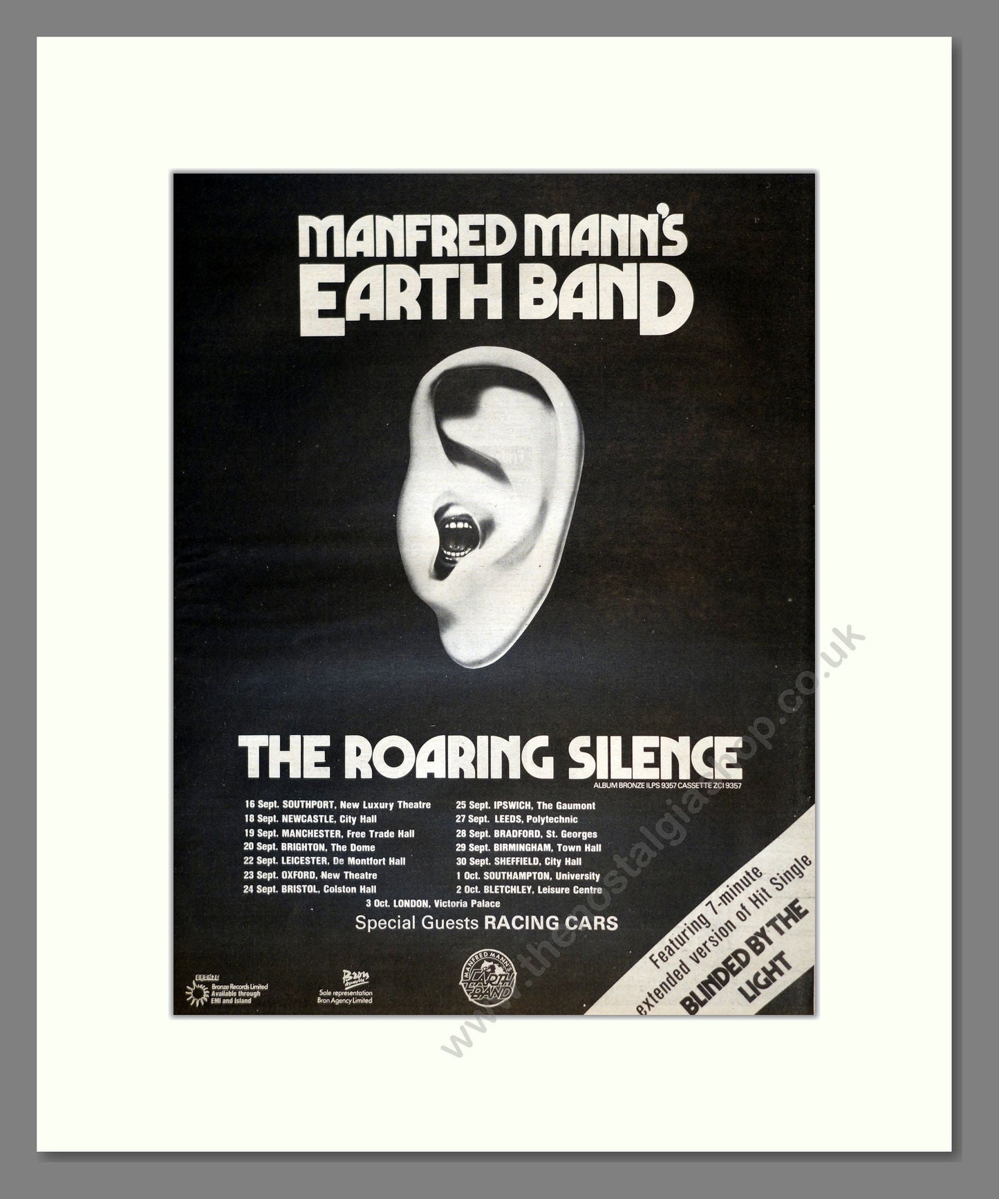 Manfred Mann's Earth Band - The Roaring Silence. Vintage Advert 1976 (ref AD17736)