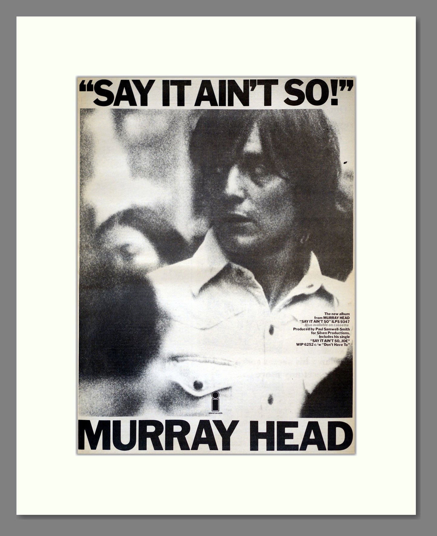 Murray Head - Say It Aint So. Vintage Advert 1975 (ref AD17739)