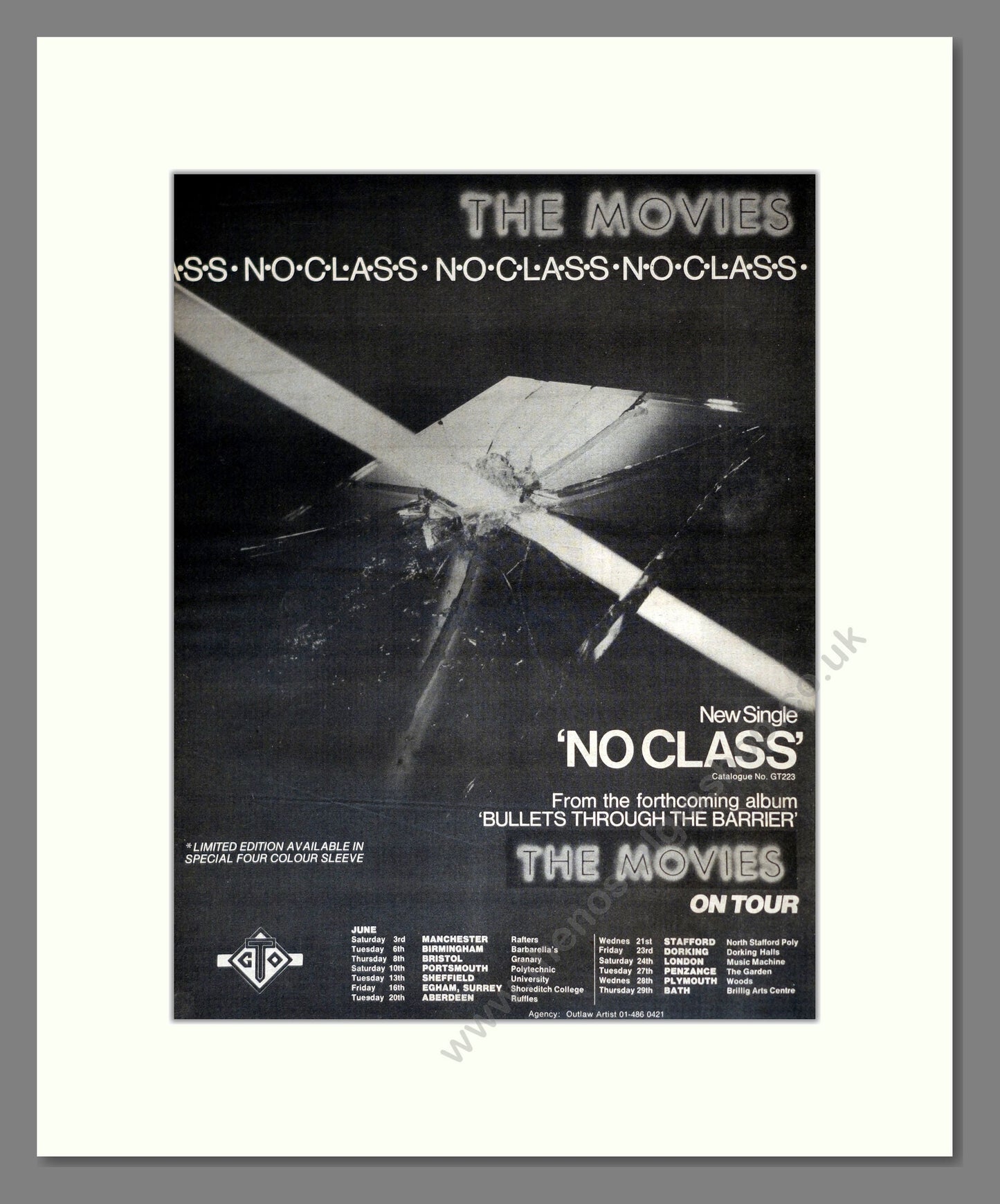 Movies (The) - No Class. Vintage Advert 1978 (ref AD17768)
