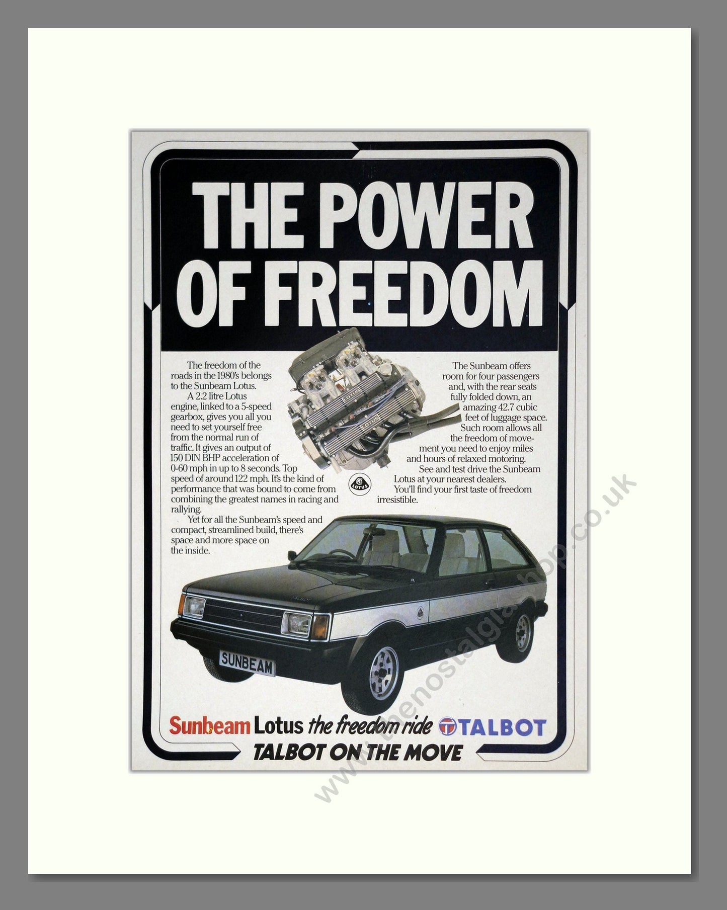 Sunbeam - Talbot. Vintage Advert 1980 (ref AD61911)