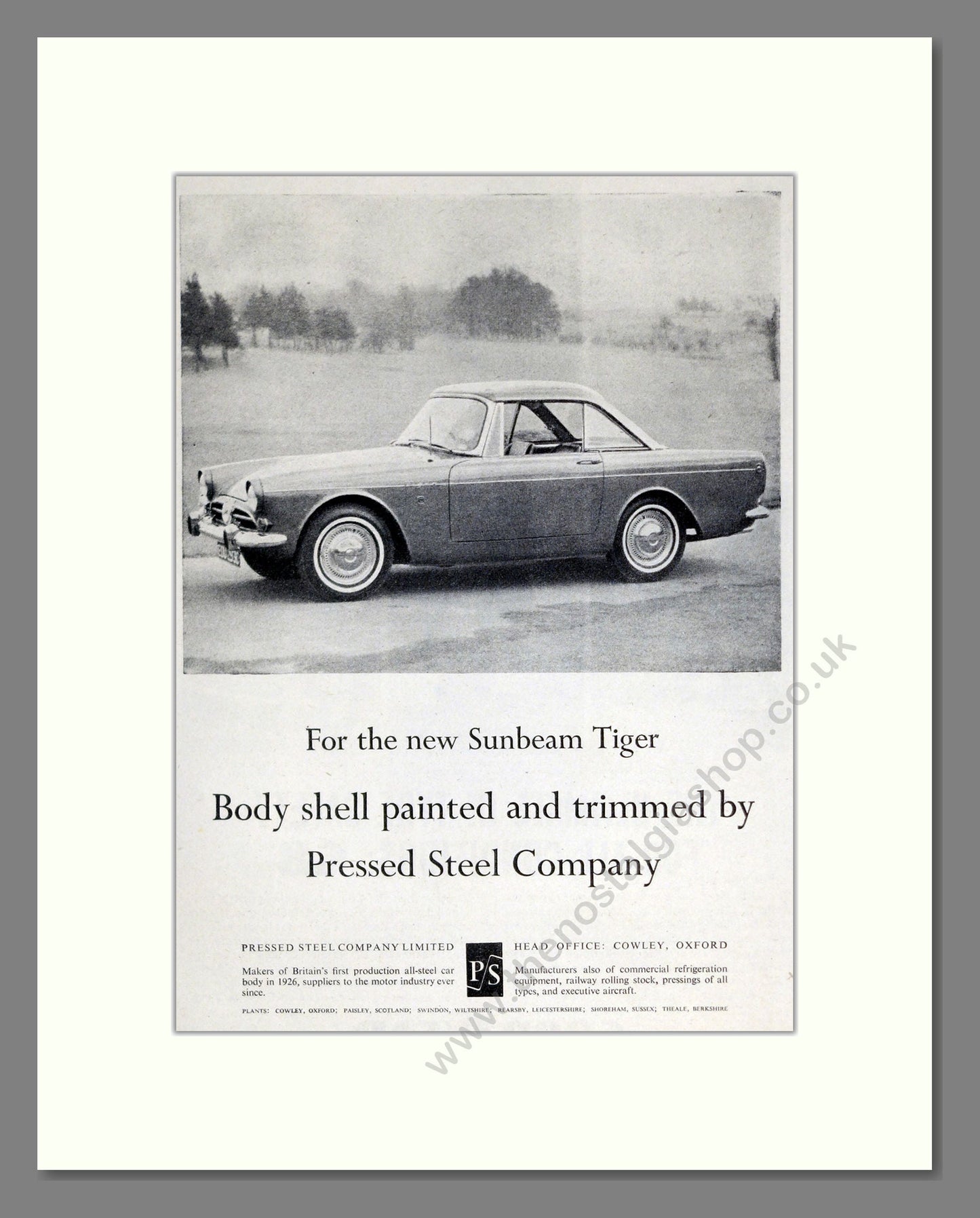 Sunbeam - Tiger. Vintage Advert 1965 (ref AD61923)
