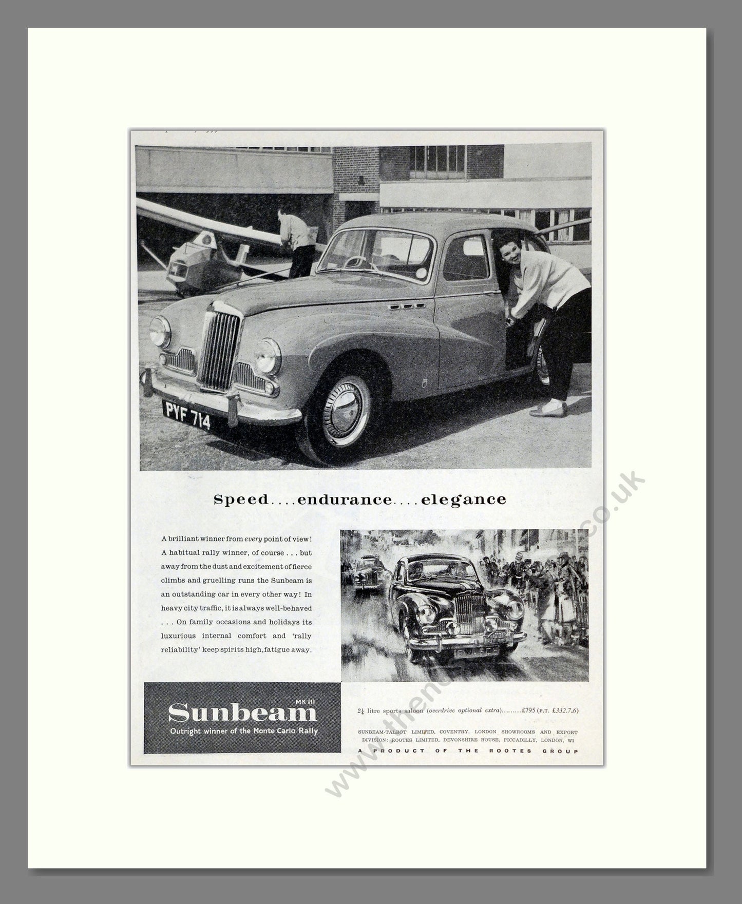 Sunbeam - MKIII. Vintage Advert 1955 (ref AD61928)