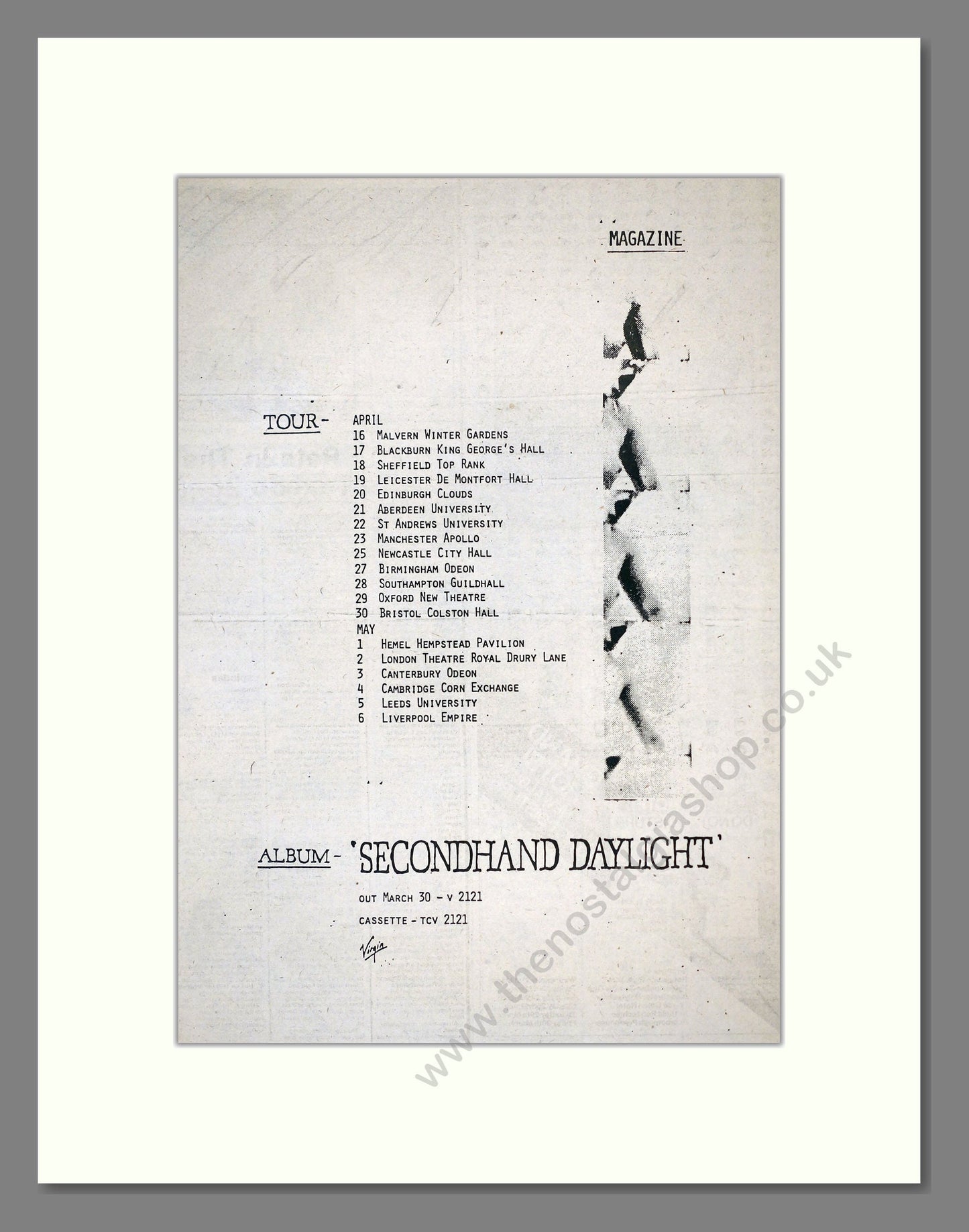 Magazine - Secondhand Daylight. Vintage Advert 1979 (ref AD17941)