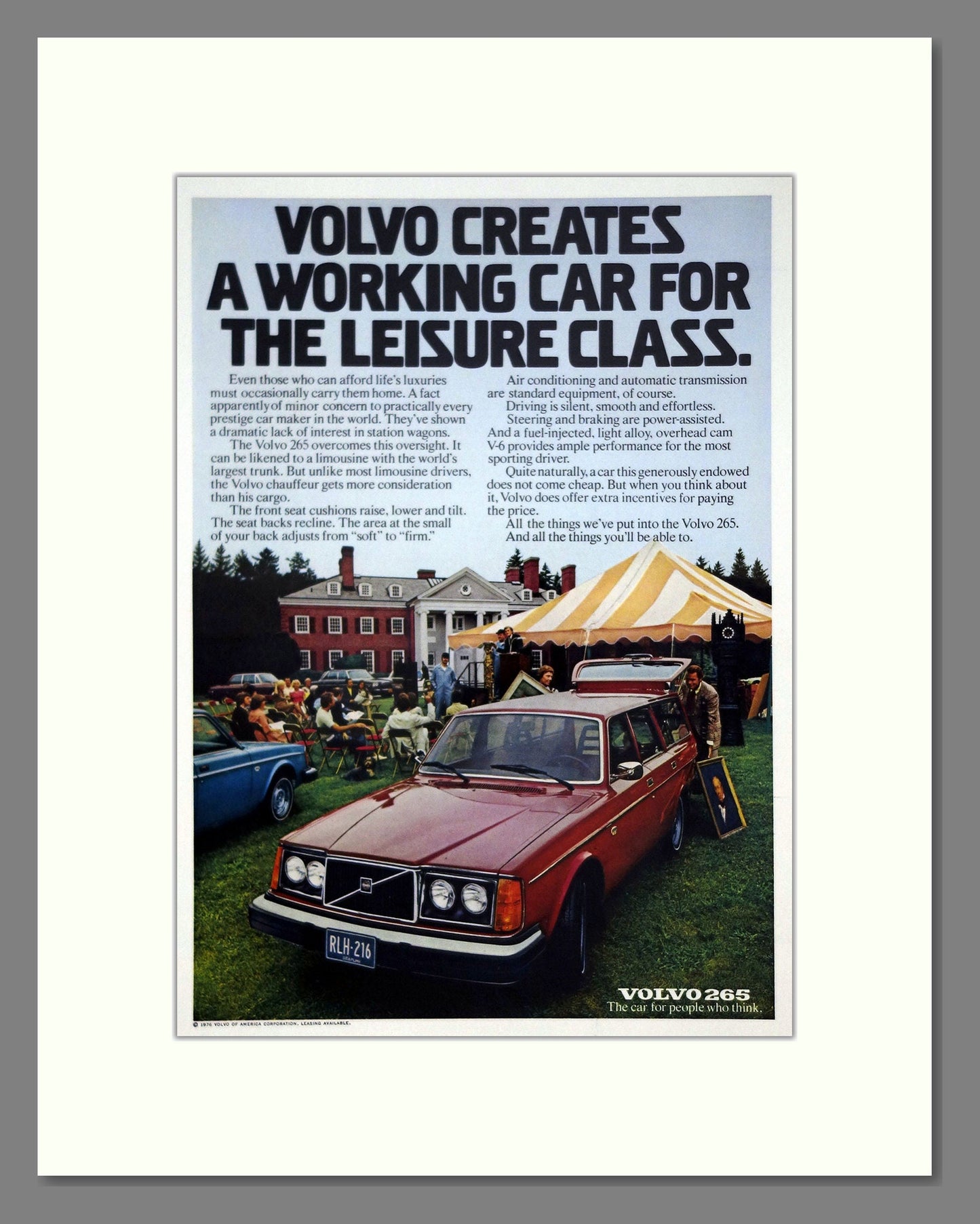 Volvo - 265. Vintage Advert 1976 (ref AD62046)
