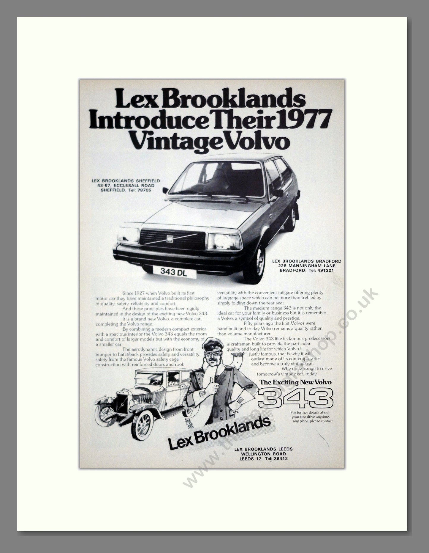 Volvo - 343. Vintage Advert 1977 (ref AD62063)