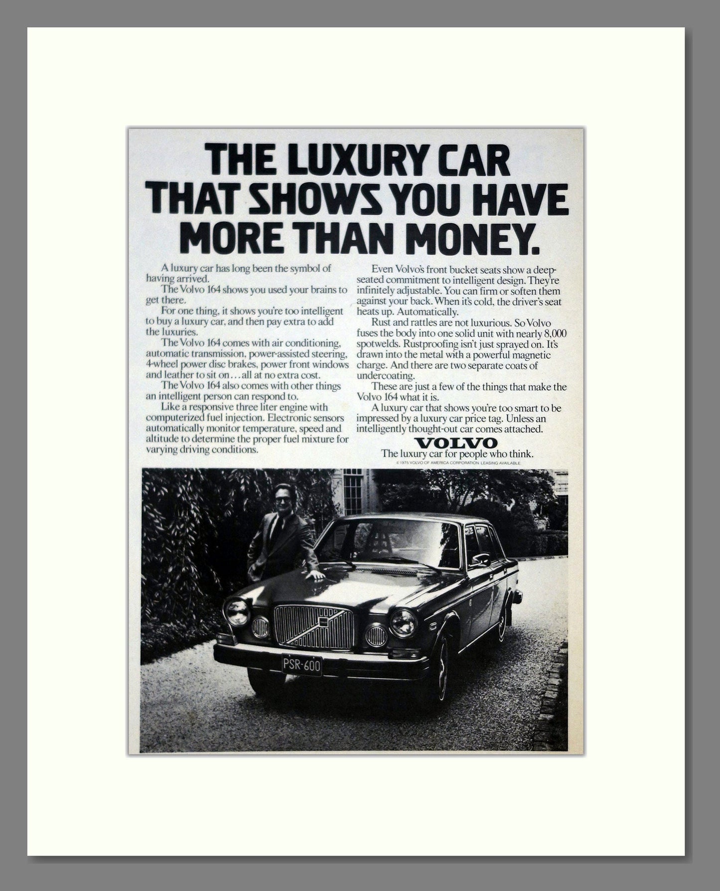 Volvo - 164. Vintage Advert 1975 (ref AD62066)
