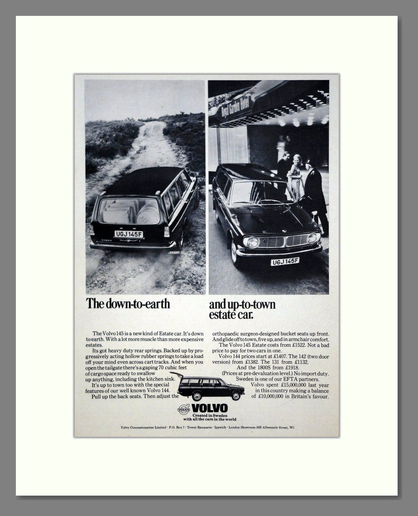 Volvo - 142. Vintage Advert 1968 (ref AD62067)