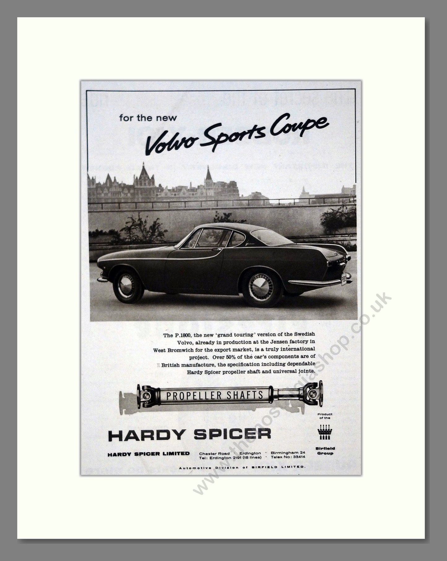 Volvo - P1800. Vintage Advert 1961 (ref AD62073)