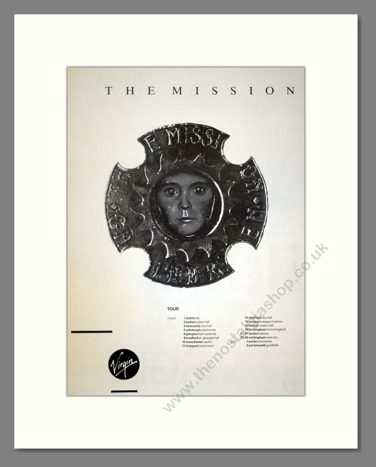 Mission (The) - UK Tour. Vintage Advert 1988 (ref AD17972)