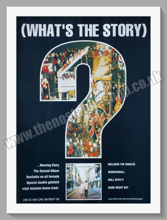 Oasis. What's The Story Morning Glory. 1996. Original advert. (ref AD56479)