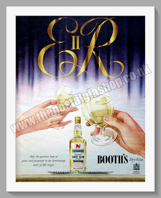 Booth's London Dry Gin. Original Advert 1953 (ref AD300300)