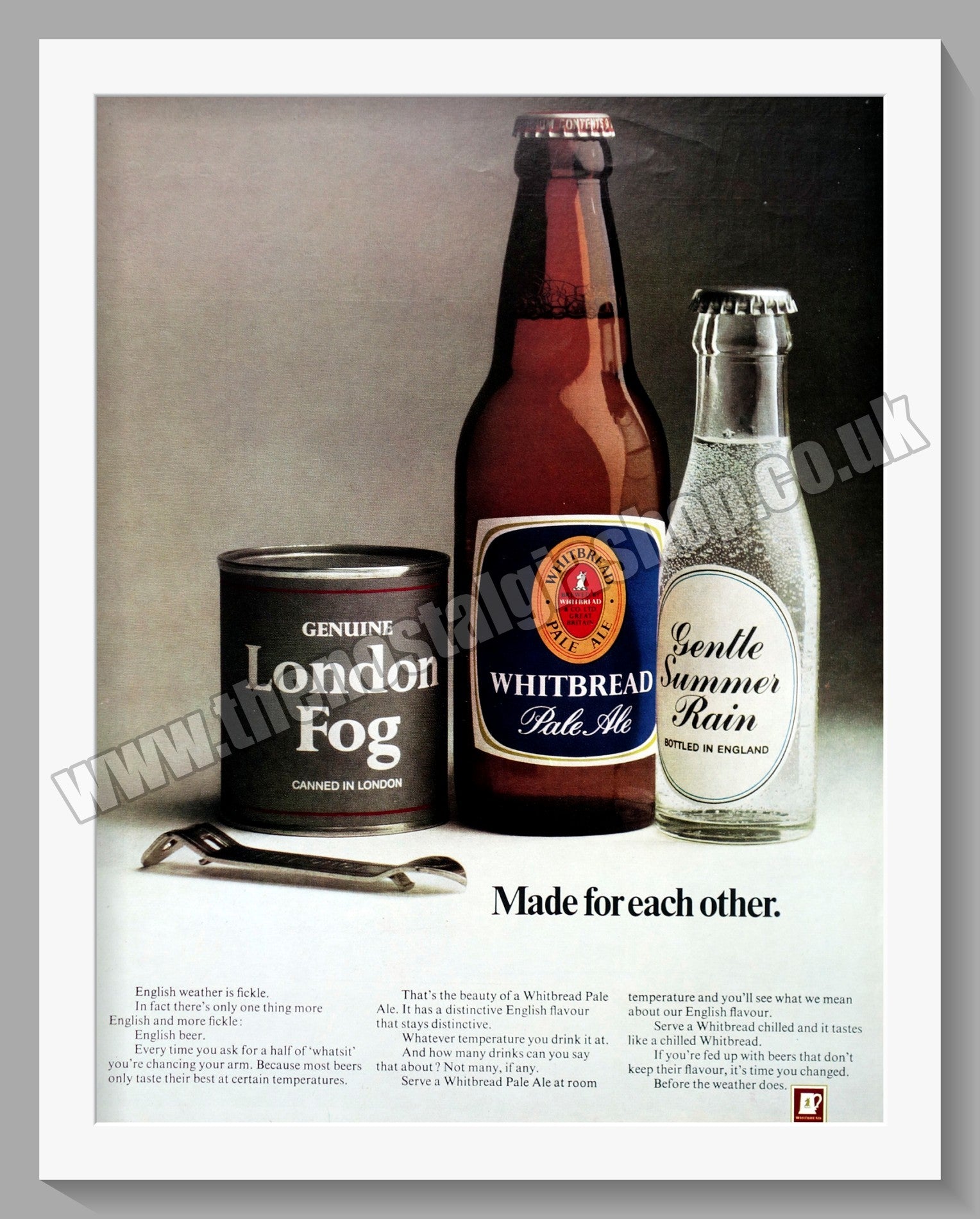 Whitbread Pale Ale. Original Advert 1967 (ref AD300170) The Nostalgia