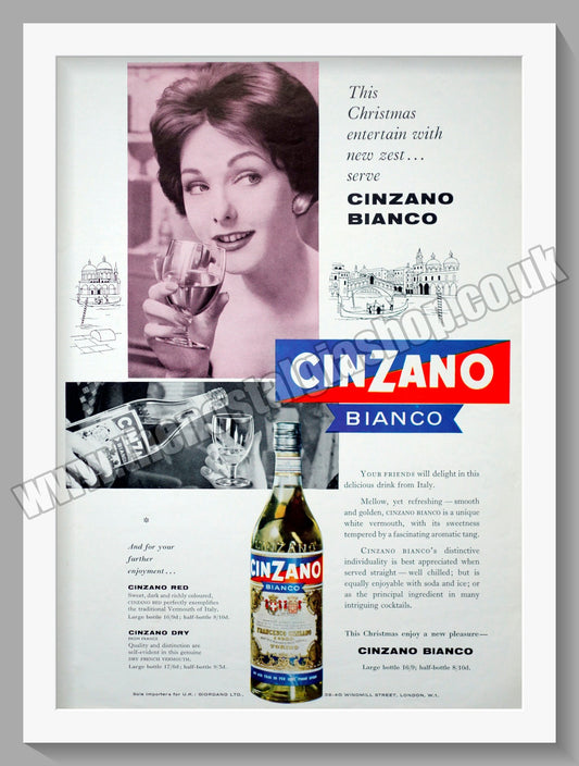 Cinzano Bianco. Original Advert 1948 (ref AD300203)
