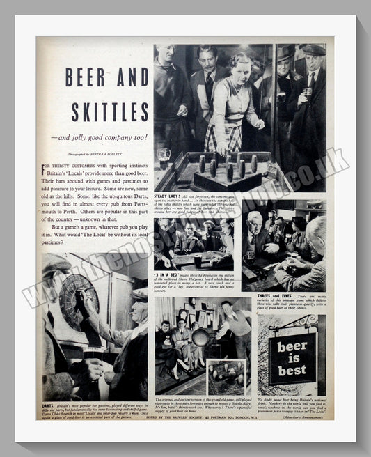 Beer Is Best. Original Advert 1952 (ref AD300218)