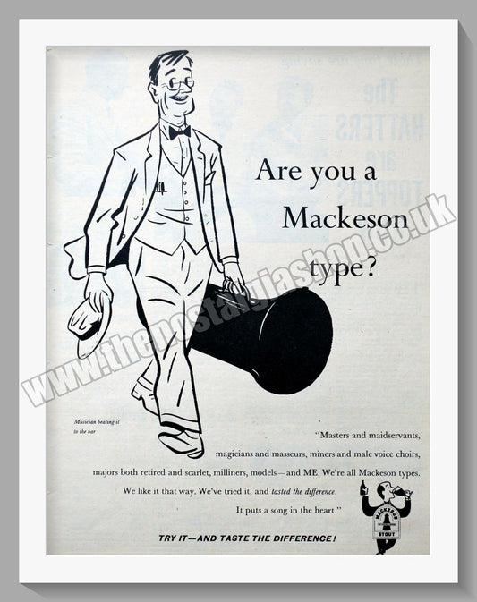 Mackeson Stout. Original Advert 1955 (ref AD300219)