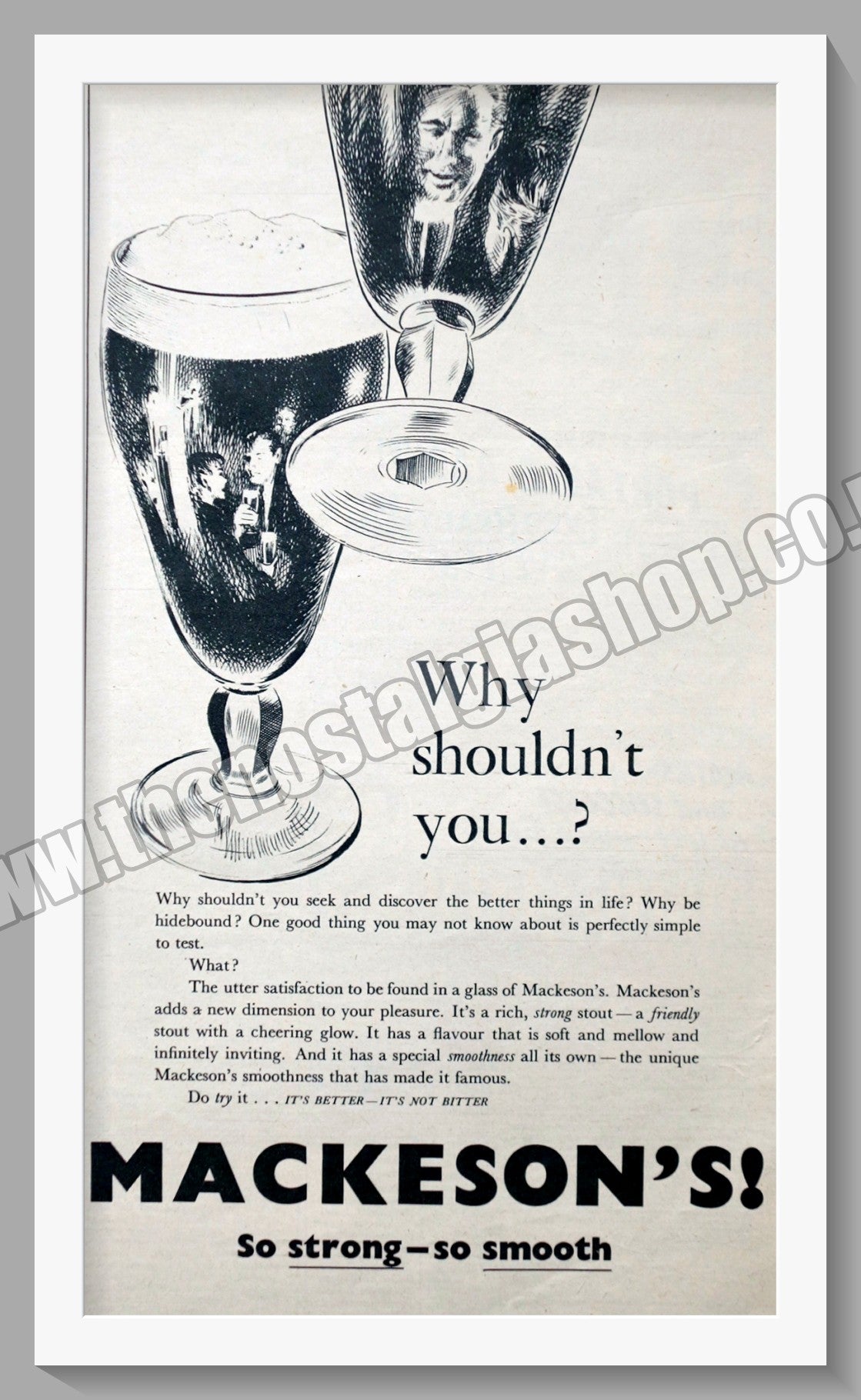 Mackeson Stout. Original Advert 1954 (ref AD300221)