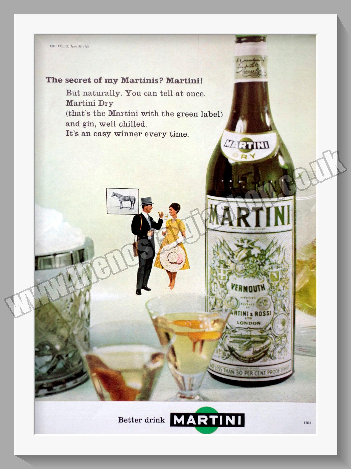 Martini Vermouth. Original Advert 1960 (ref AD300260)