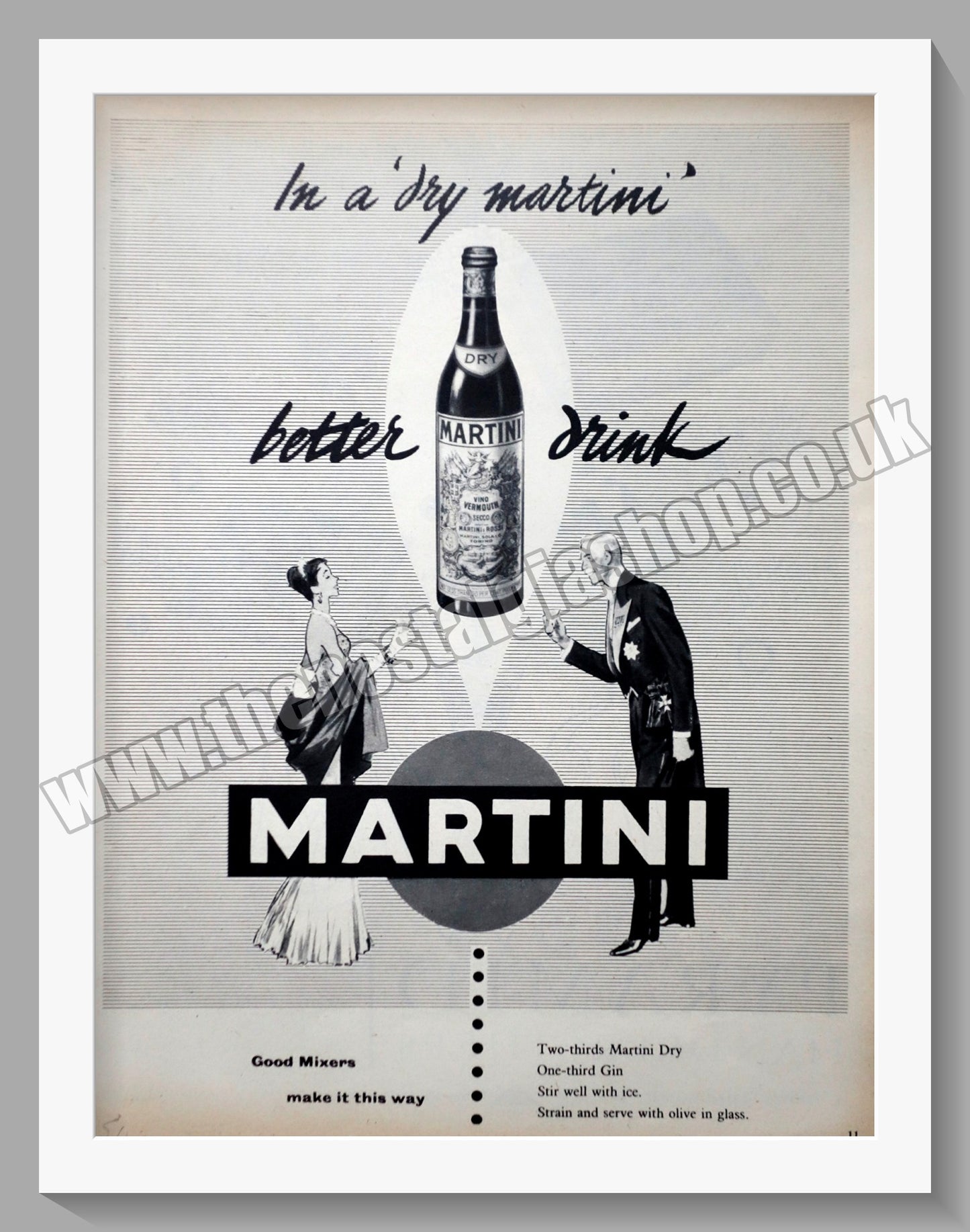 Martini Vermouth. Original Advert 1954 (ref AD300267)