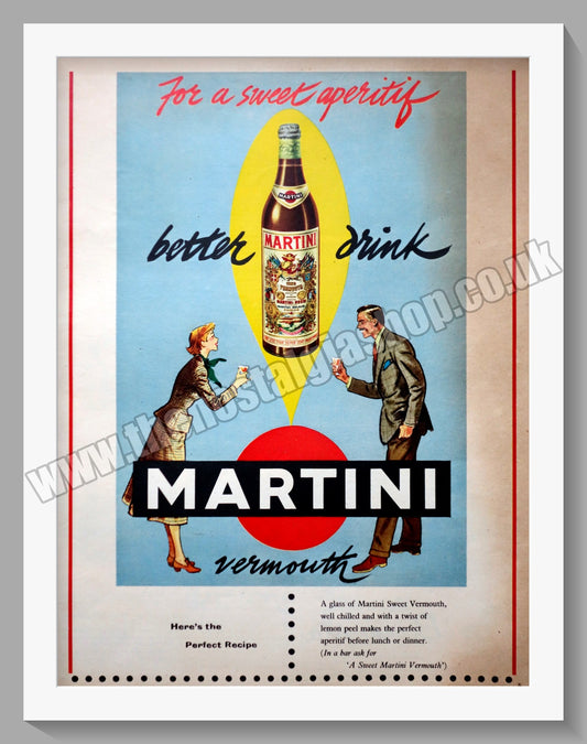 Martini Vermouth. Original Advert 1955 (ref AD300270)