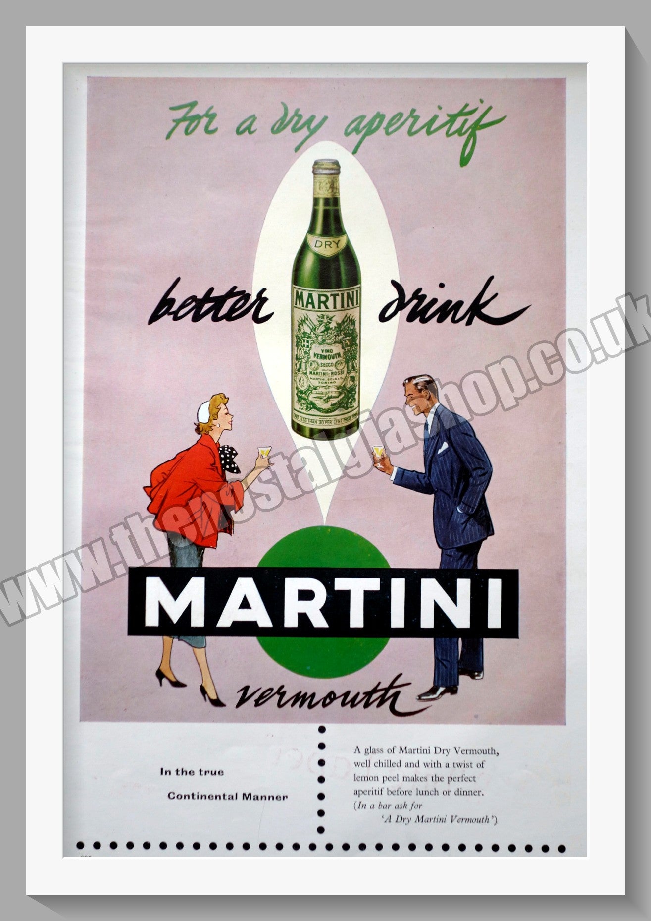 Martini Vermouth. Original Advert 1955 (ref AD300271)