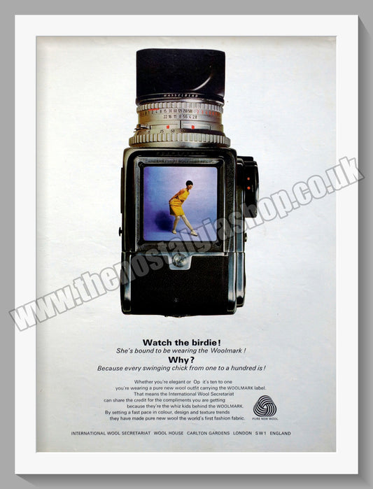 Hasselblad 500 C Camera. Wool Advert. Original Advert 1966 (ref AD300321)