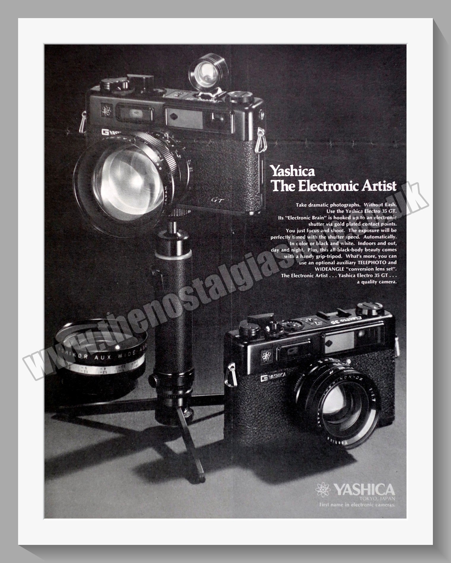 Yashica Electro 35 GT Camera. Original Advert 1970 (ref AD300330