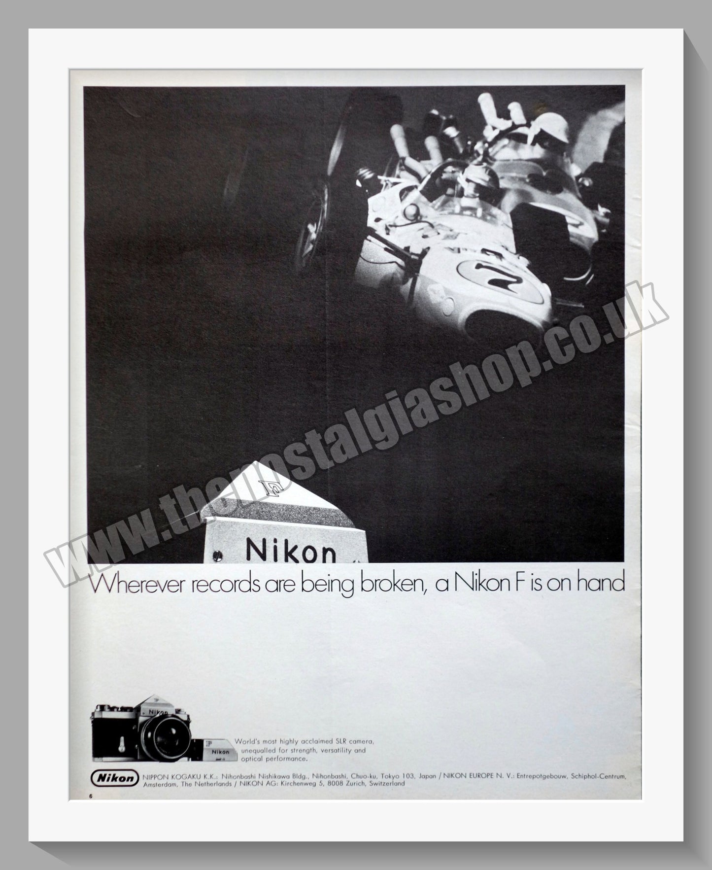 Nikon F SLR Camera. Original Advert 1970 (ref AD300339)