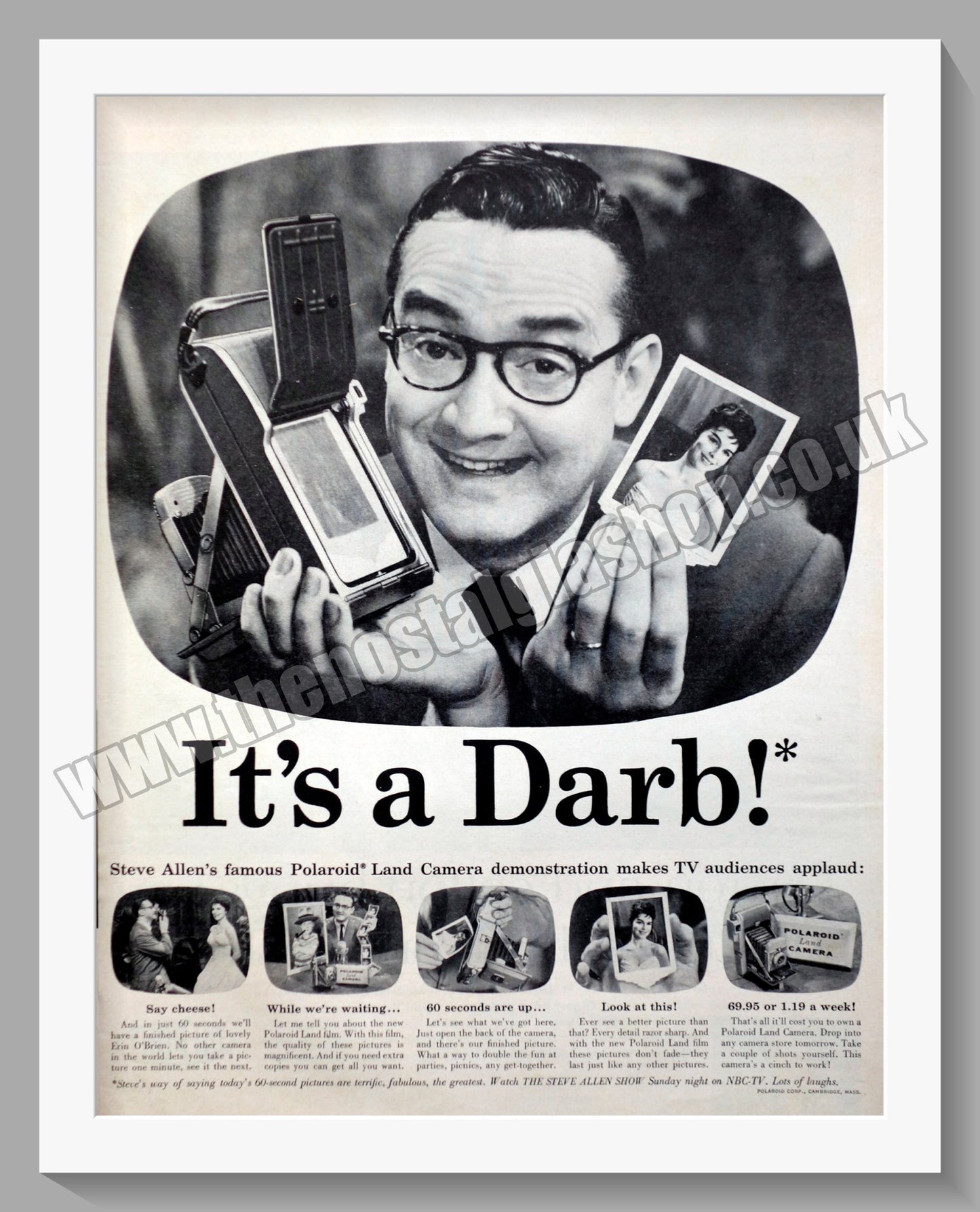 Polaroid Land Camera. Original Advert 1957 (ref AD300357)