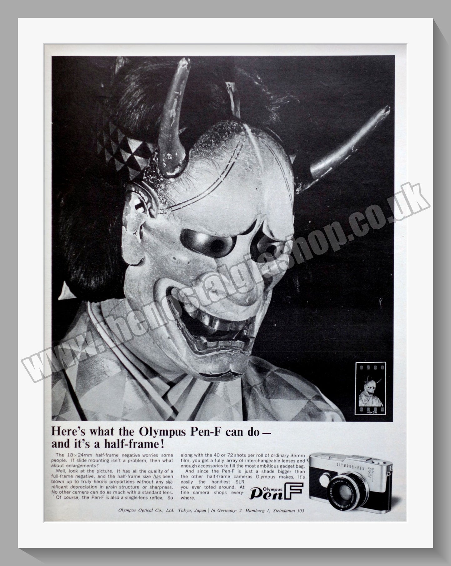 Olympus Pen-F Camera. Original Advert 1966 (ref AD300363)