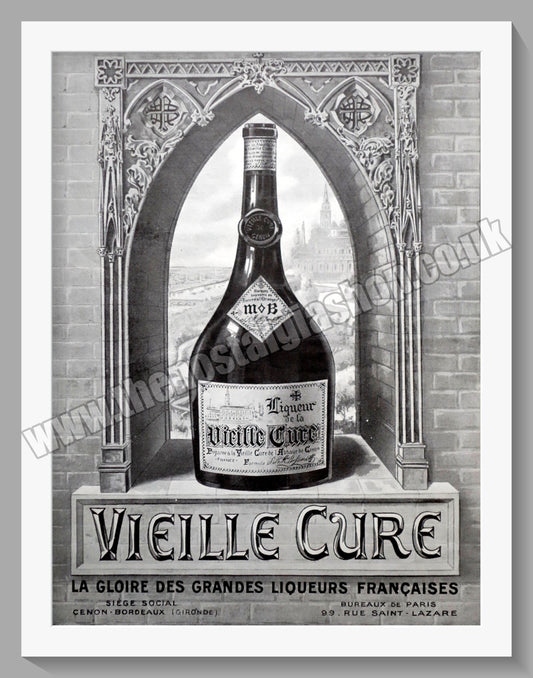Vieille Cure Wine. Original French Advert 1929 (ref AD300368)