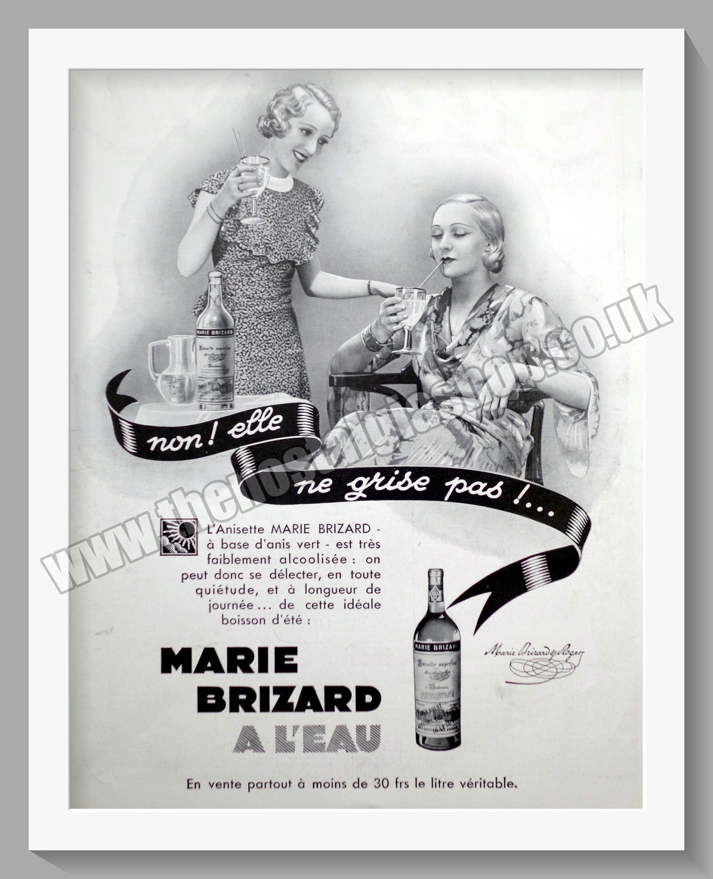 Marie Brizard Wine. Original French Advert 1933 (ref AD300371)