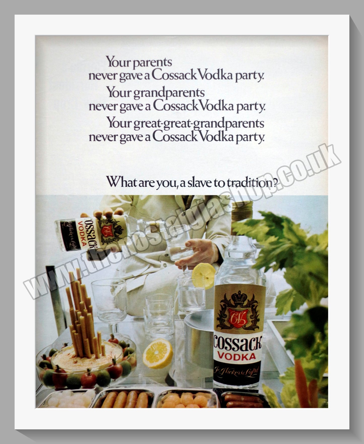 Cossack Vodka. Original Advert 1969 (ref AD300387)