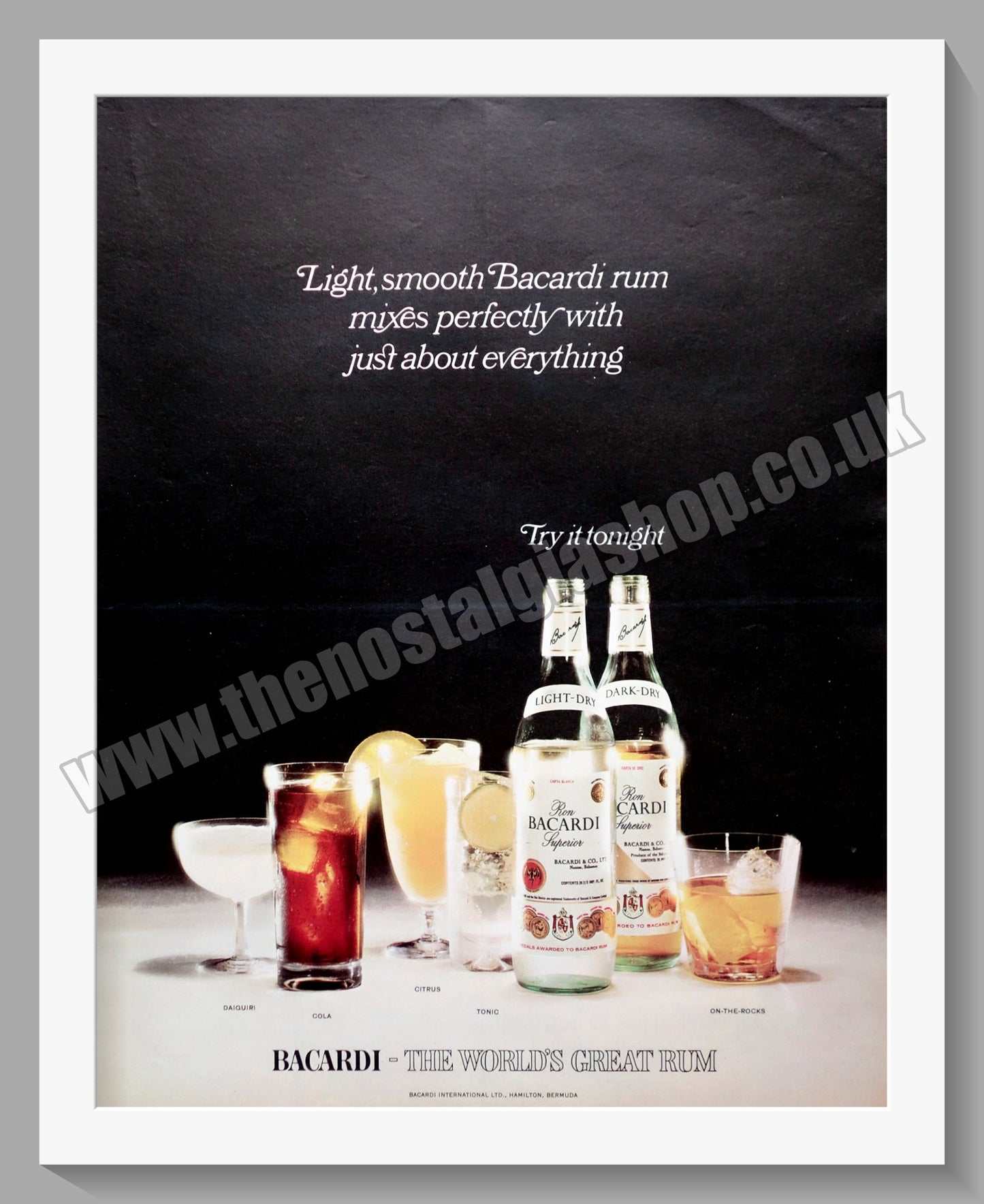 Bacardi. Original Advert 1967 (ref AD300404)