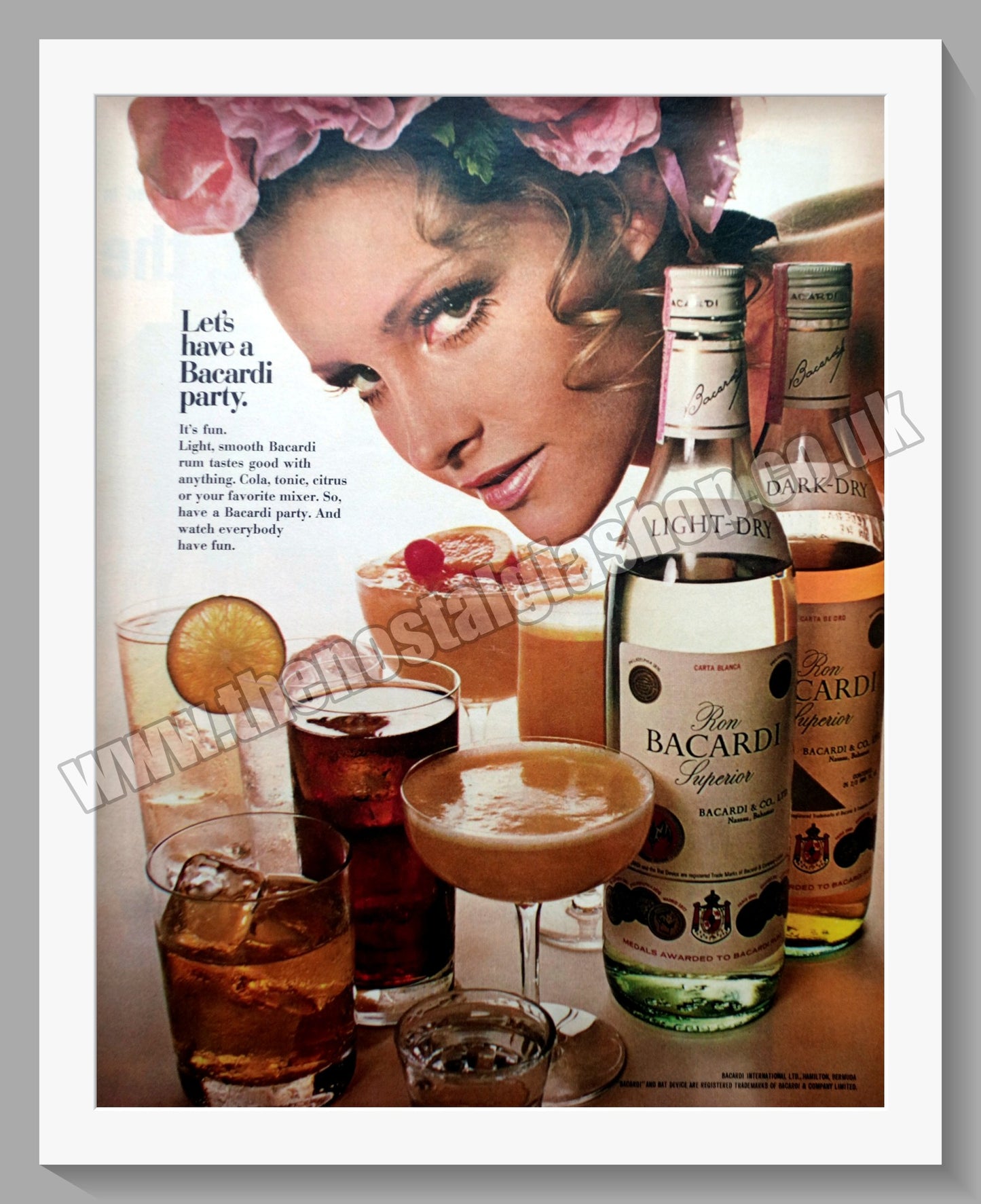 Bacardi. Original Advert 1969 (ref AD300405)