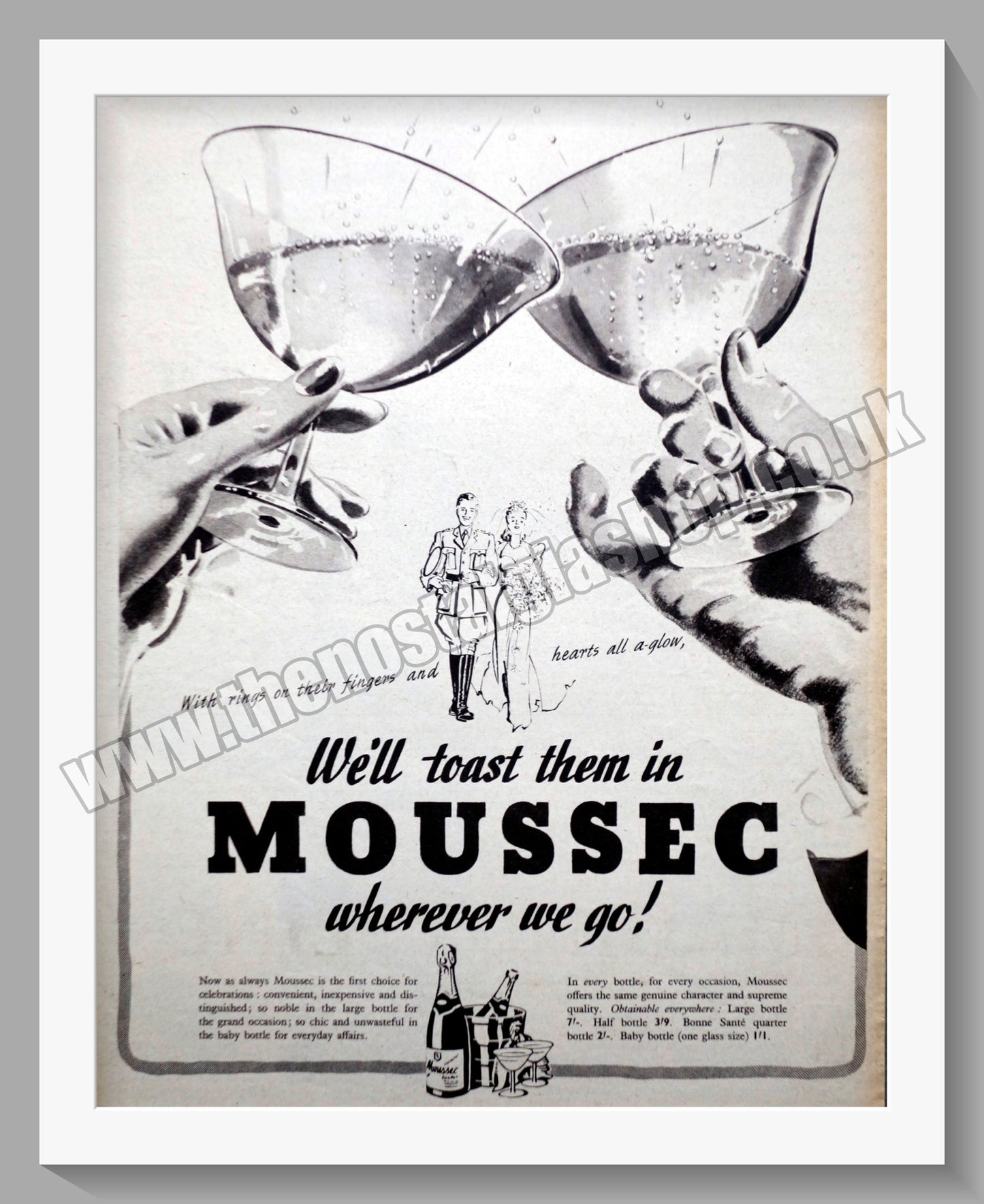 Moussec Wine. Original Advert 1940 (ref AD300430)