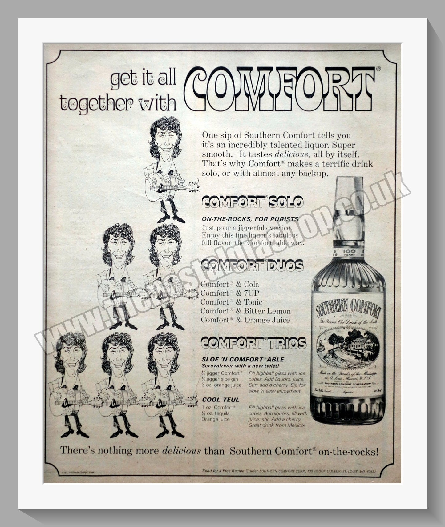Southern Comfort. Original Advert 1978 (ref AD300448)