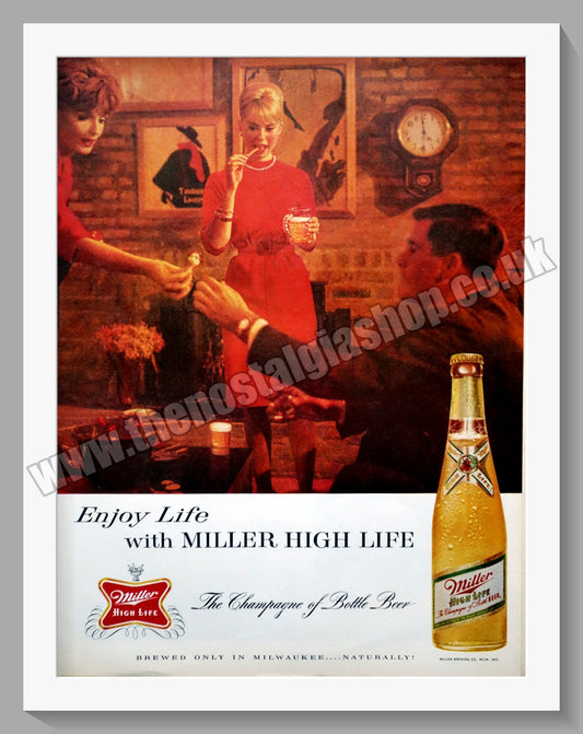 Miller High Life Beer. Original Advert 1963 (ref AD300450)