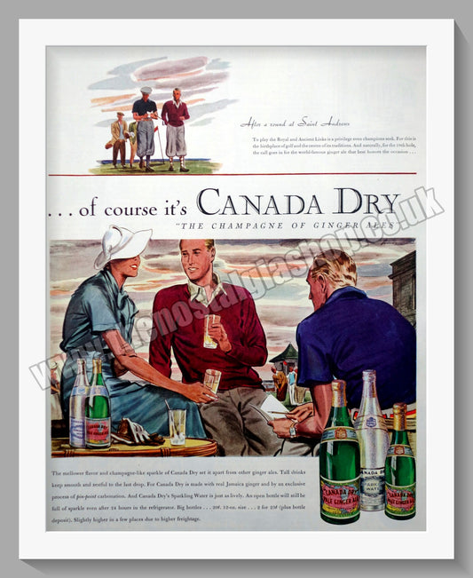 Canada Dry Pale Ginger Ale. Original Advert 1935 (ref AD300454)