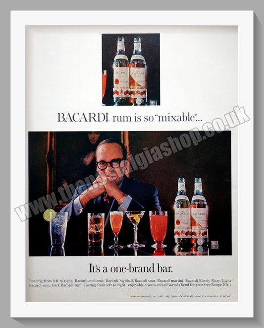 Bacardi Rum. Original Advert 1966 (ref AD300460)